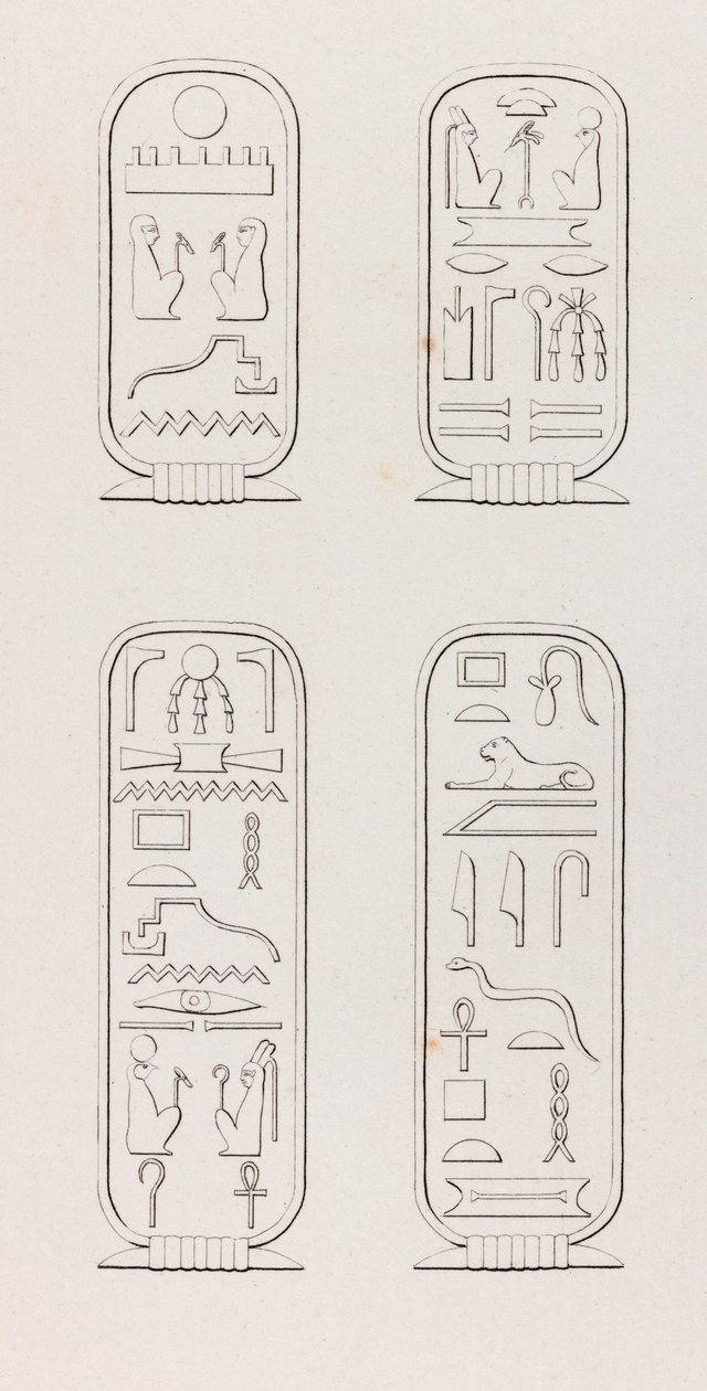 Thebe: Hieroglyfer, närbild av Unbekannt