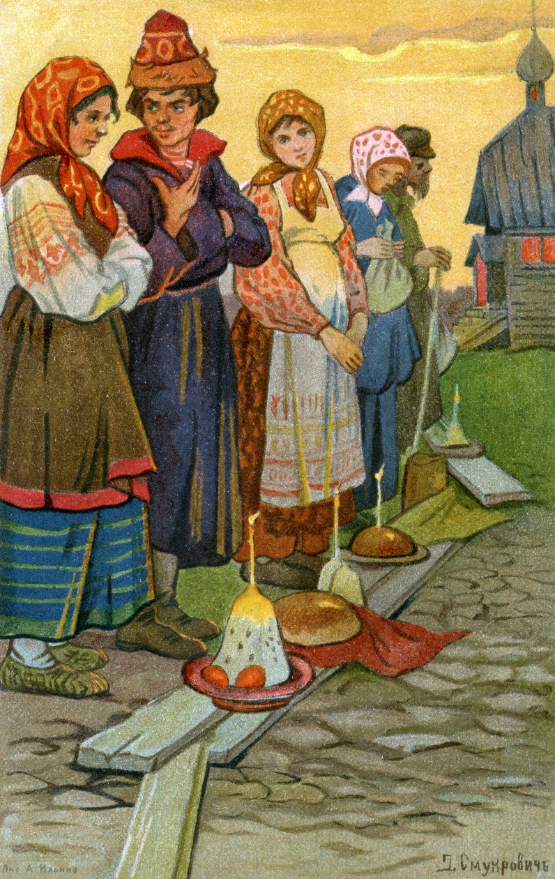 Traditionellt påskfirande, Ryssland av Unbekannter Künstler
