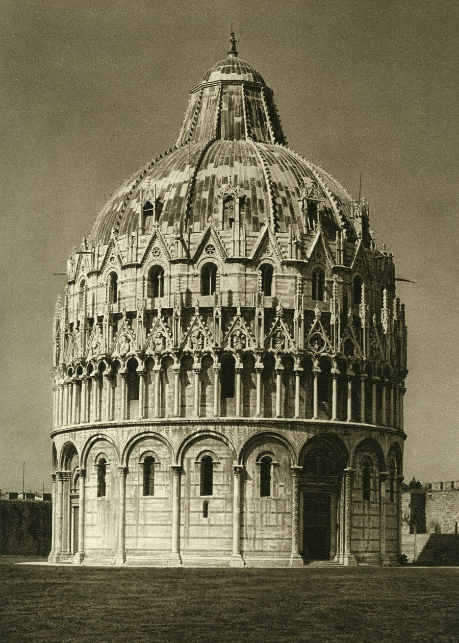Utsikt över Baptistere i Pisa av Unbekannt