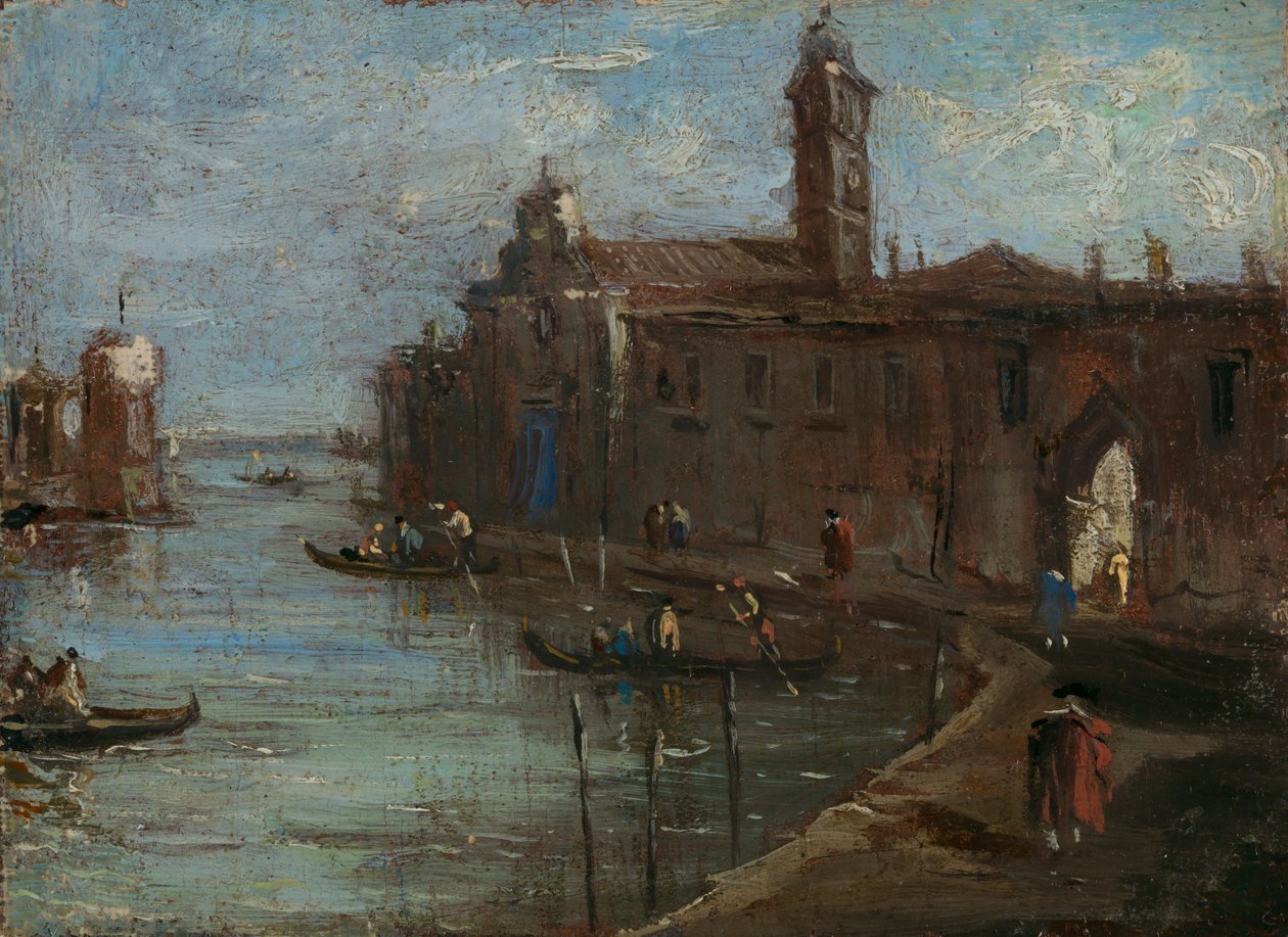 Kanalen i Venedig av Unidentified