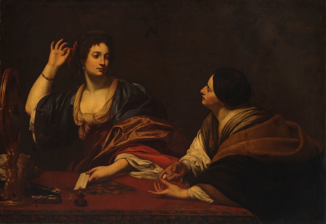 Martha skäller ut sin oäkta syster Maria Magdalena av Unidentified