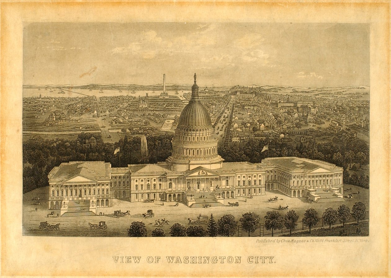 Utsikt över Washington City av Unidentified
