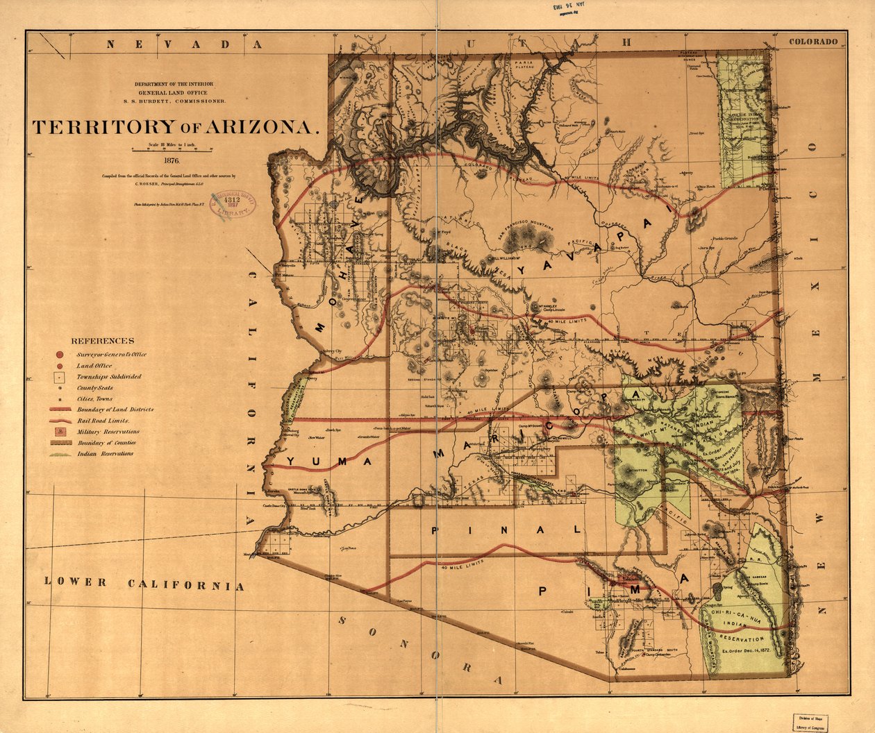 Arizonas territorium. av United States. General Land Office