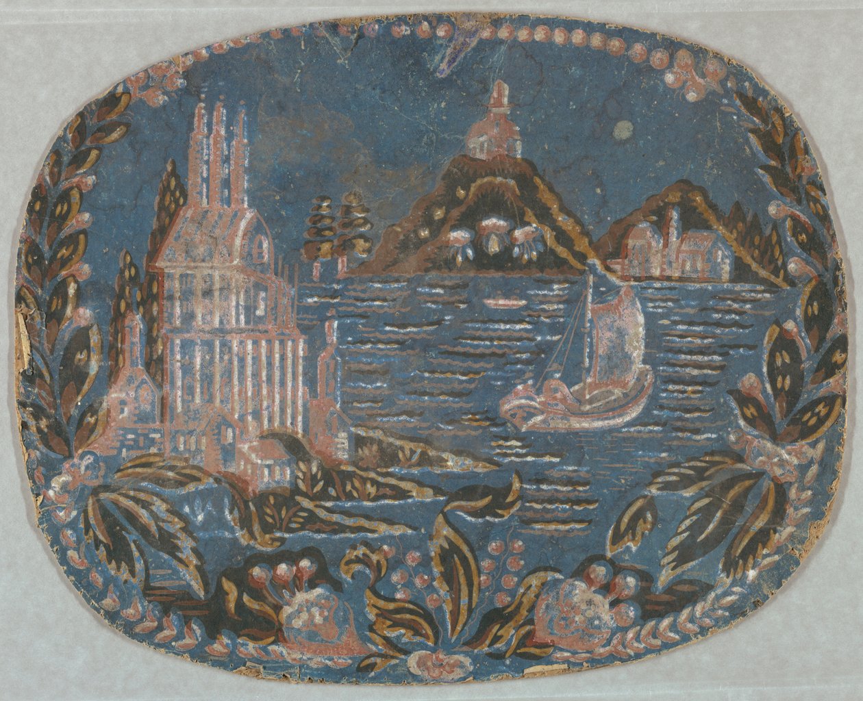 Bandbox Fragment (USA), 1830–60 av Unknown