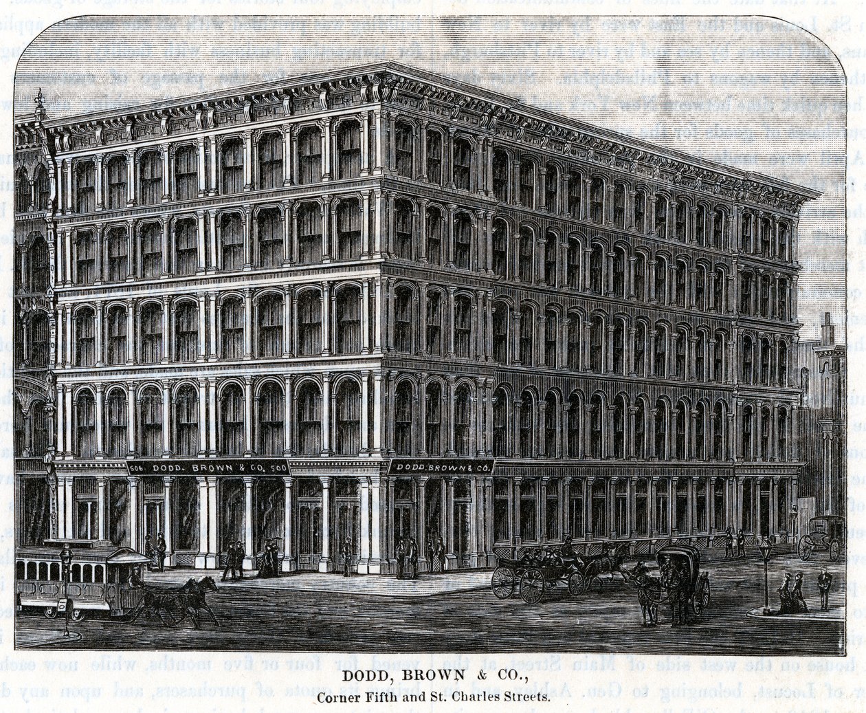 Dodd, Brown and Company Wholesale Dry Goods, Fifth and St. Charles Streets av Unknown