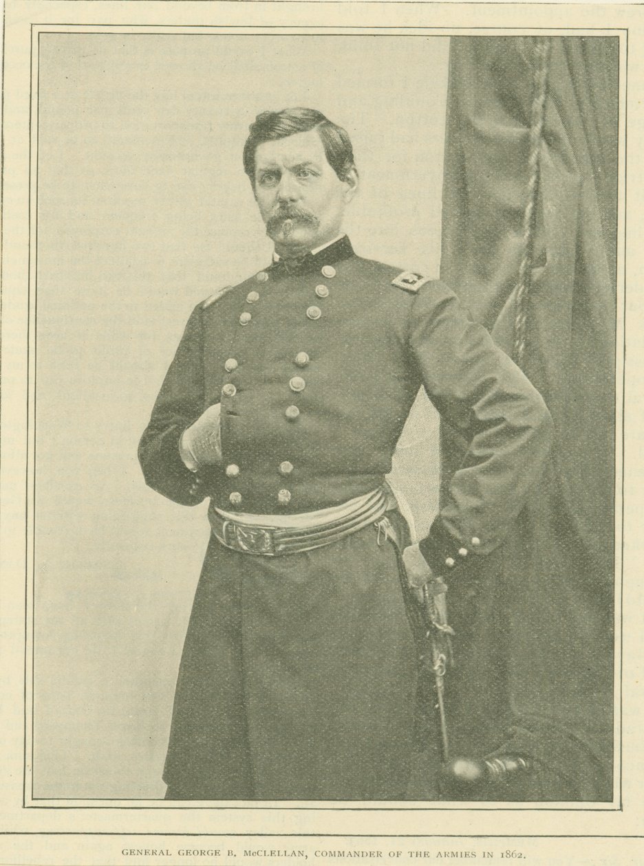 General George B. McClellan, Commander of the Armies in 1862. av Unknown