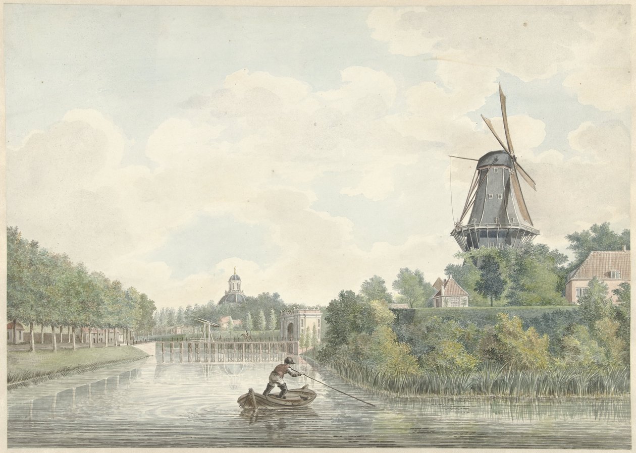 Utsikt över stadsmuren i Middelburg av Unknown