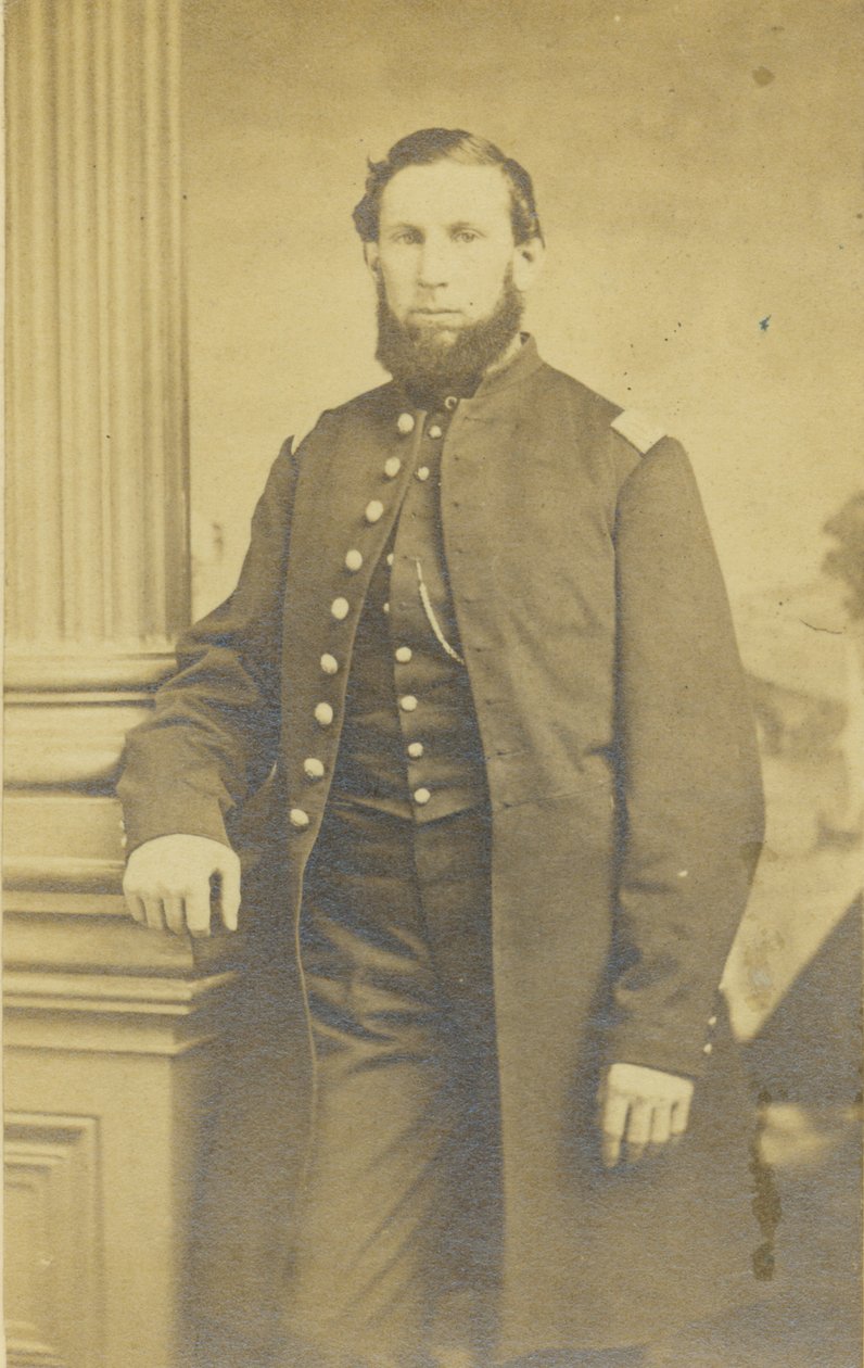 Half-length portrait of a man in uniform av Unknown