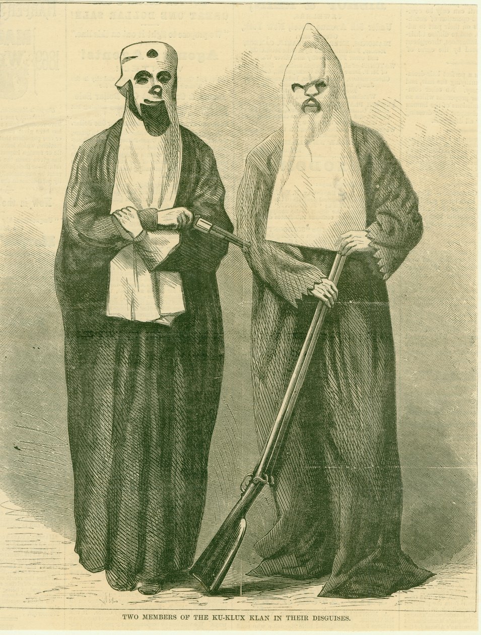 Two Members Of The Ku-Klux Klan In Their Disguises. av Unknown