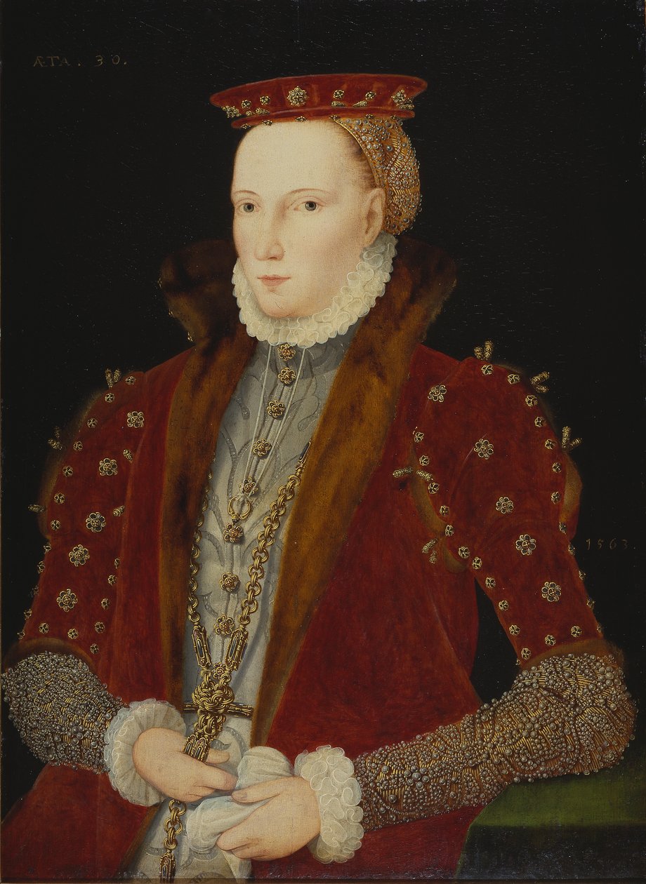 Porträtt av en dam, tros vara drottning Elizabeth I, 1563 av Unbekannt Unbekannt