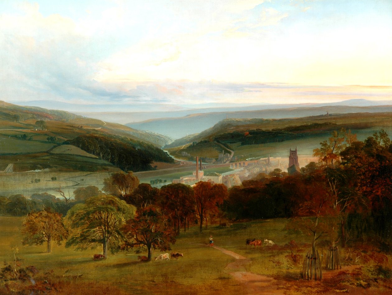 Sowerby Bridge från Pye Nest, 1840 av Unknown