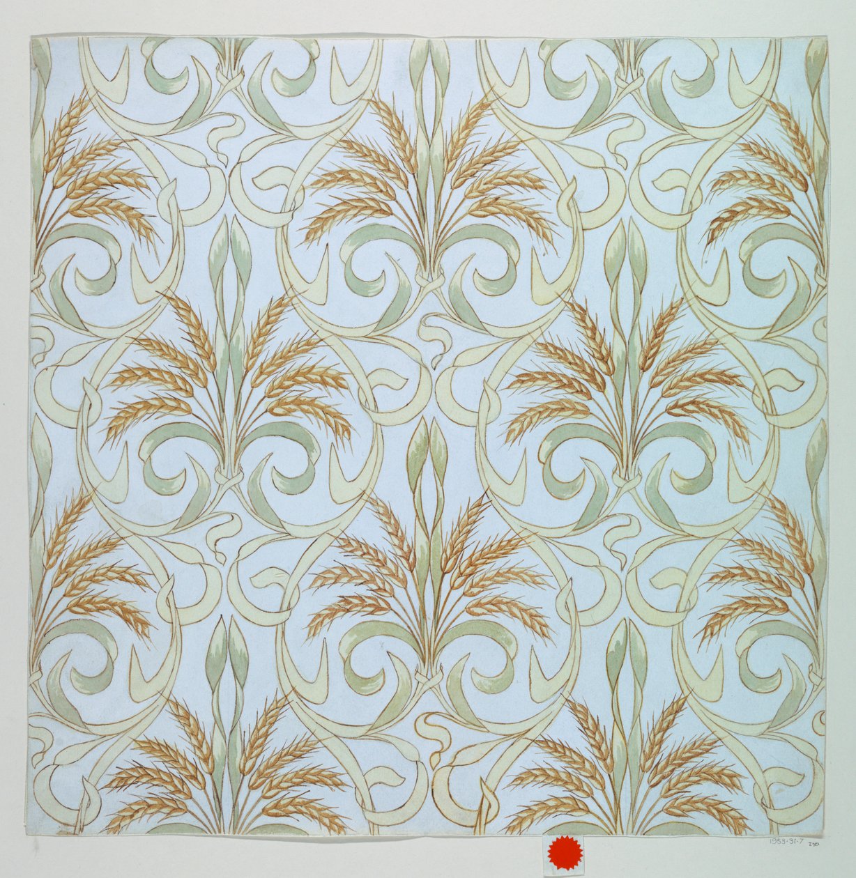 Ritning, design för tapeter, 1894 av Unknown