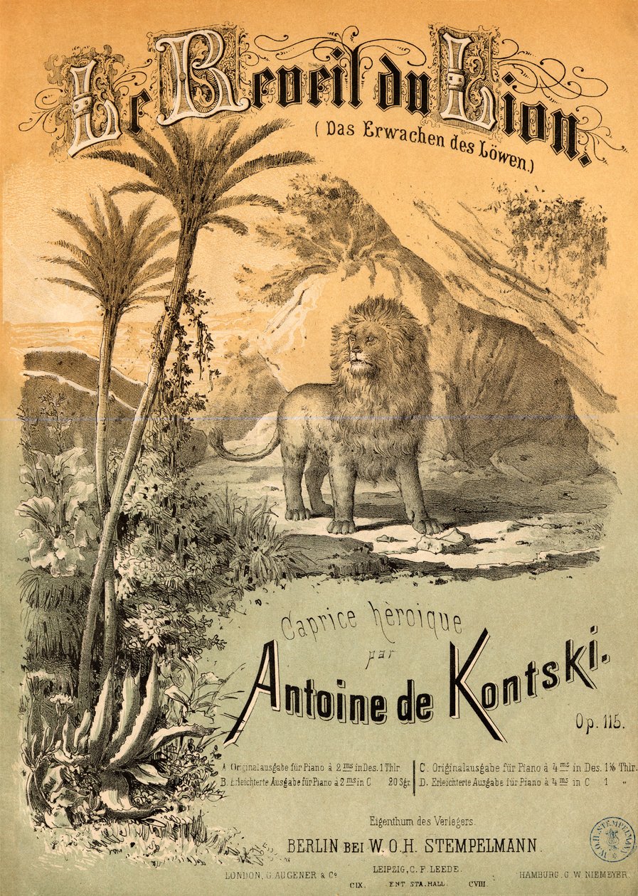 Das Erwachen des Löwen von Anton Kontski av Unbekannt Unbekannt
