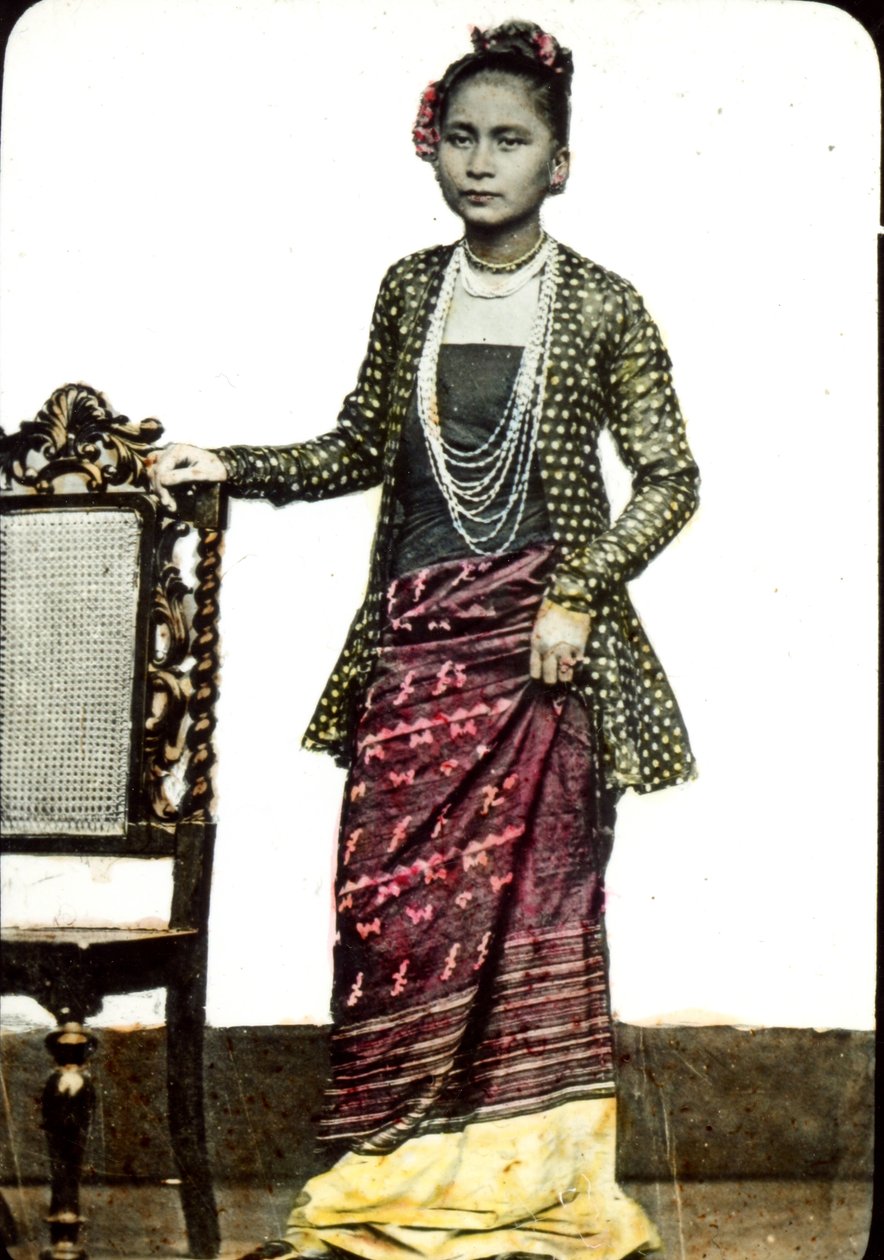 Burmesisk kvinna, ca 1880-talet av Unknown