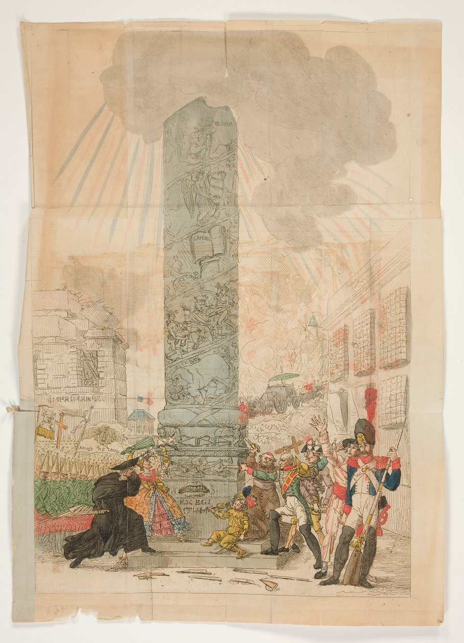 Konflikt framför ett monument av Unknown