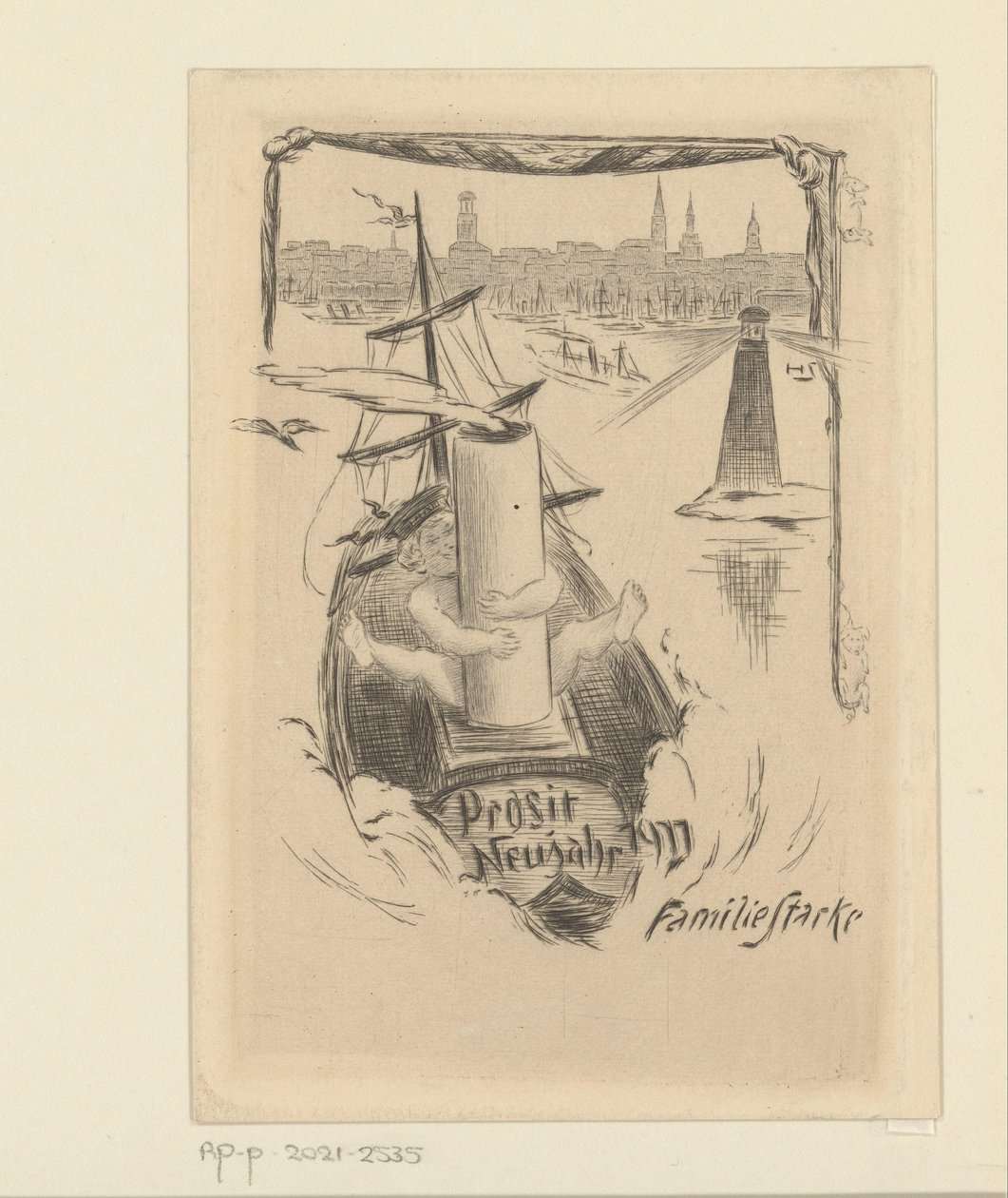 Nyårsönskemål för 1911 från familjen Stacke av Unknown