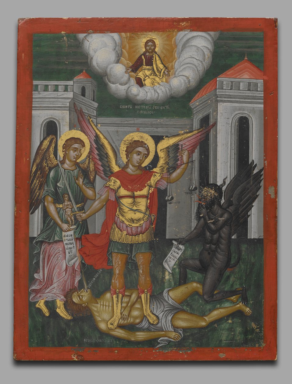Saint Michael väger en själ av Unknown