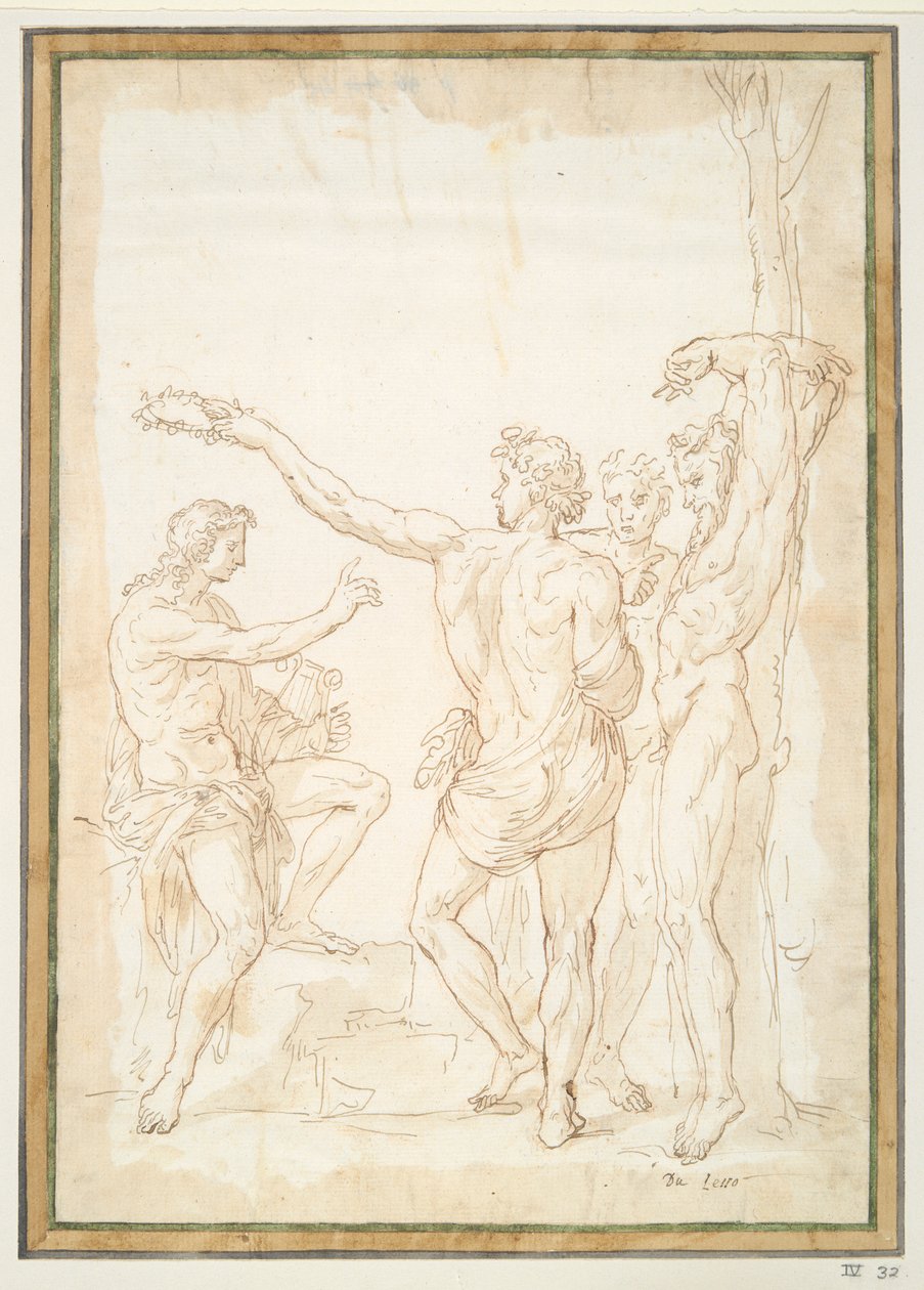 Apollons seger över Marsyas av Unknown