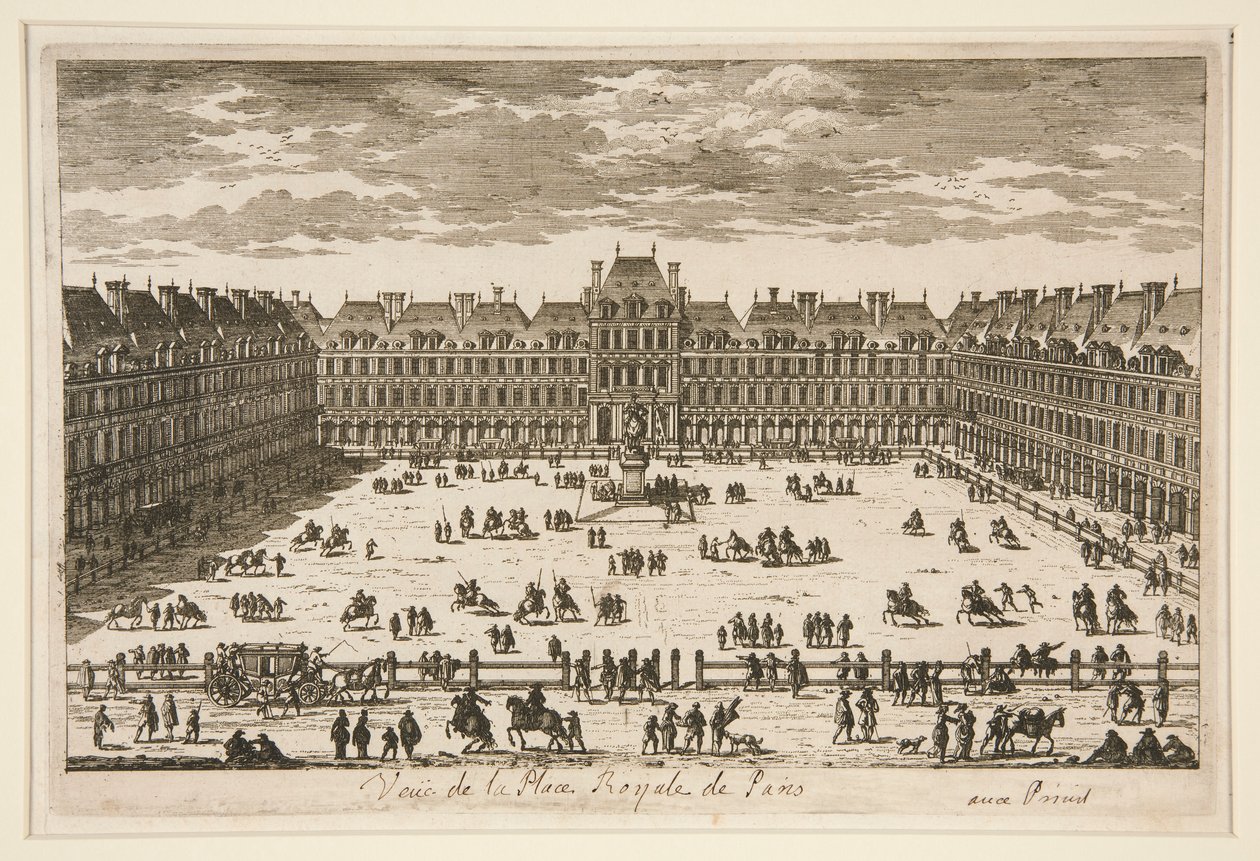 Utsikt över Place Royale i Paris av Unknown