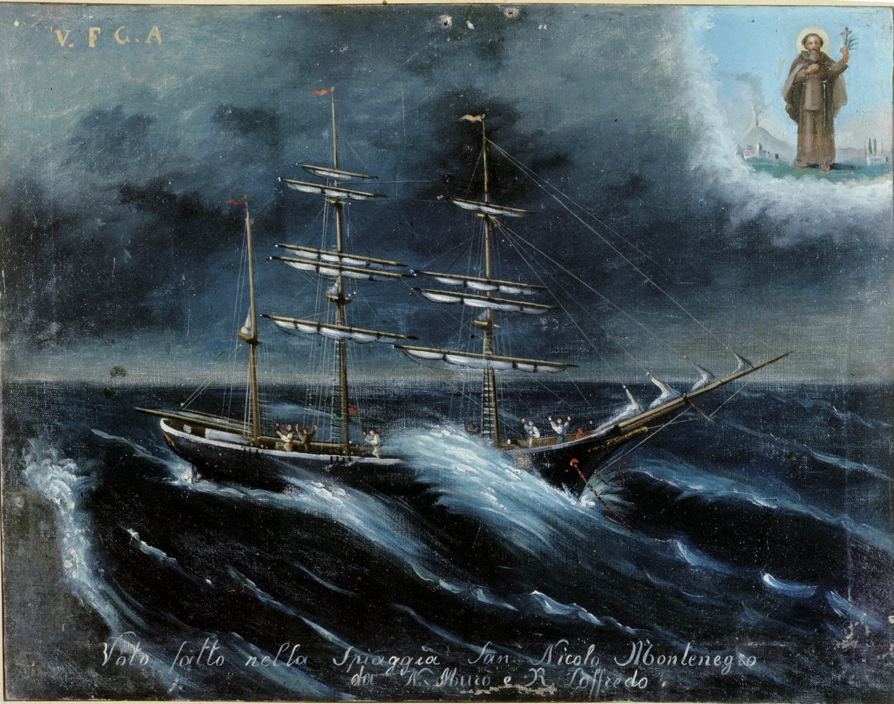 En skonare på väg att misslyckas. av Unknown artist