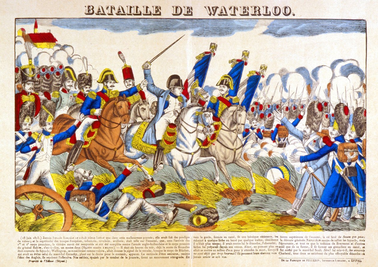 Slaget vid Waterloo (1815). av Unknown artist