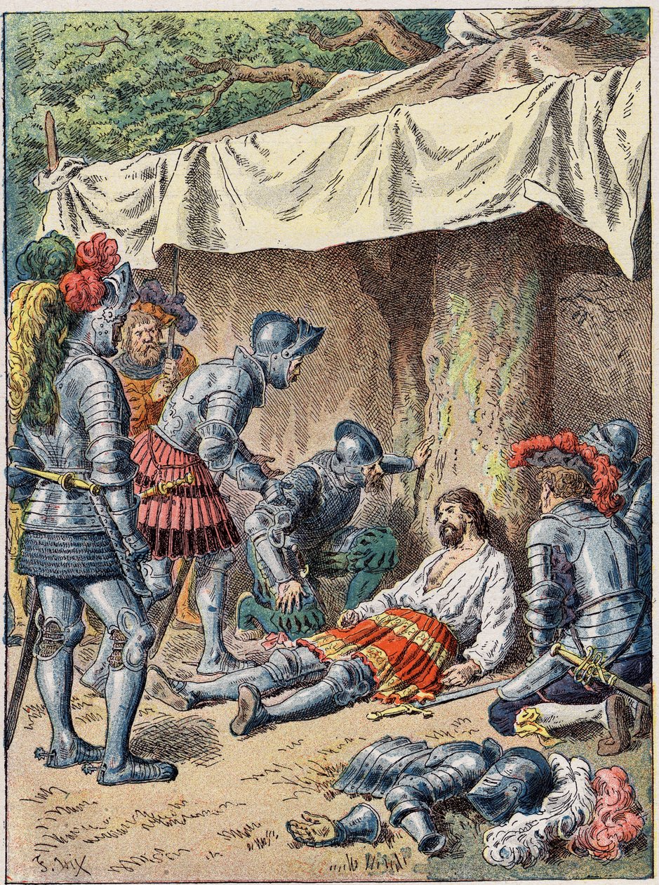 Bayards död 1524. av Unknown artist