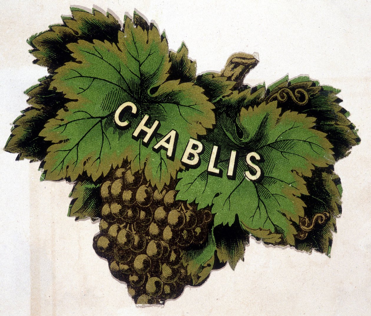 Chablis etikett. Kromolitografi, n.d.. av Unknown artist