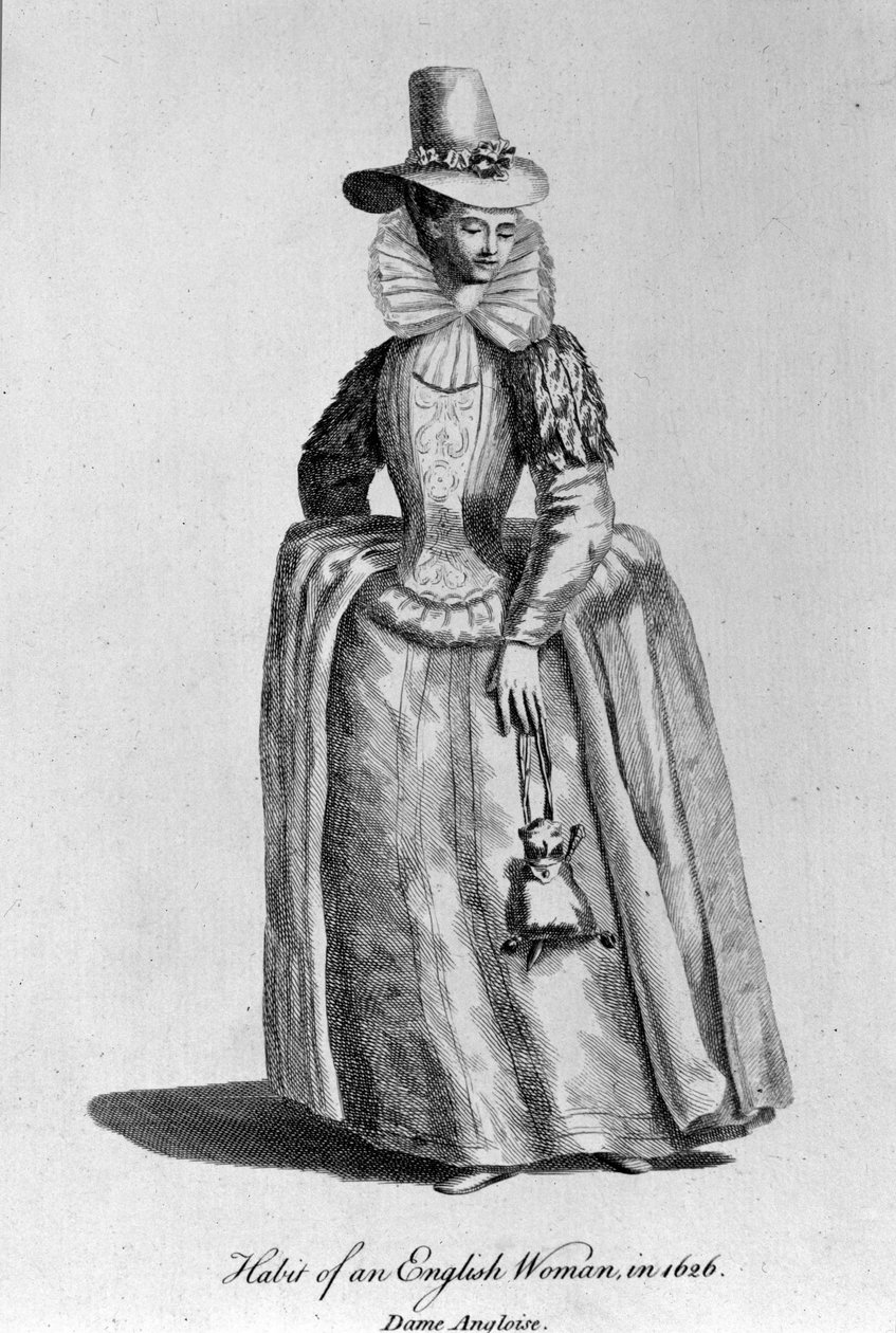 Engelsk kvinna från 1626. av Unknown artist