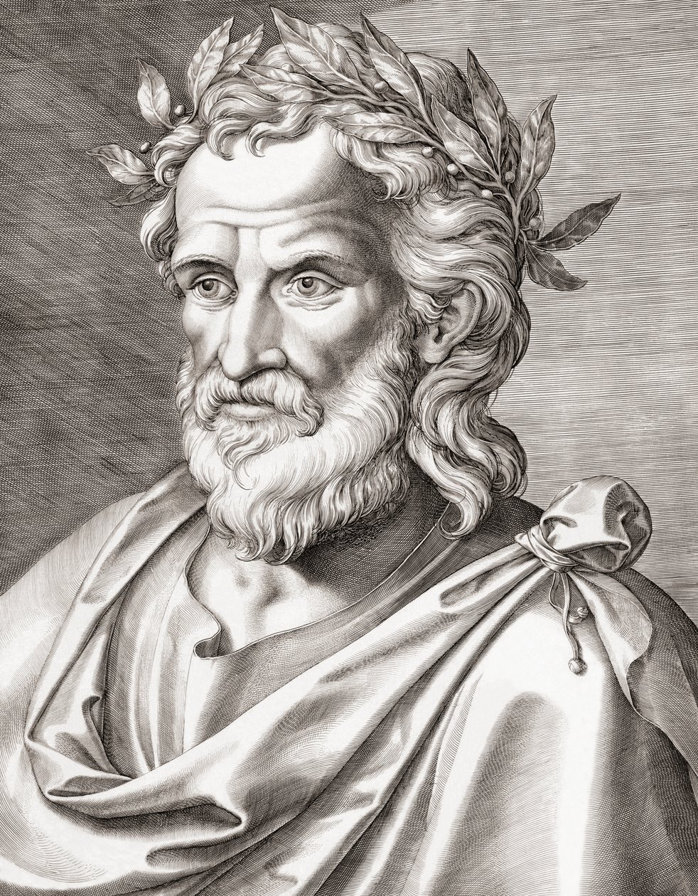 Homer. Porträtt. av Unknown artist