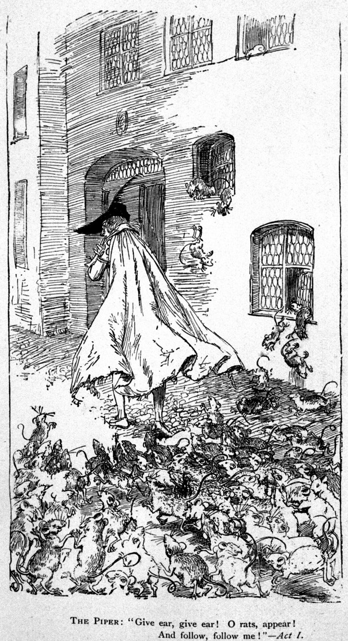Legenden om "" Pied Piper of Hamelin"" av Unknown artist