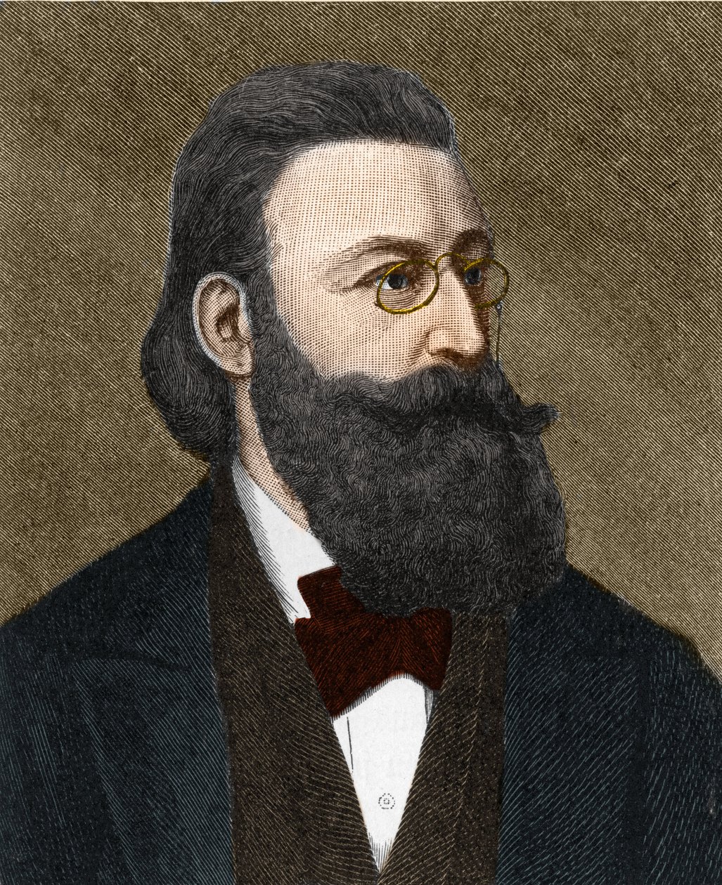 Porträtt Ludwig Anzengruber (1839-1889), österrikisk författare. av Unknown artist