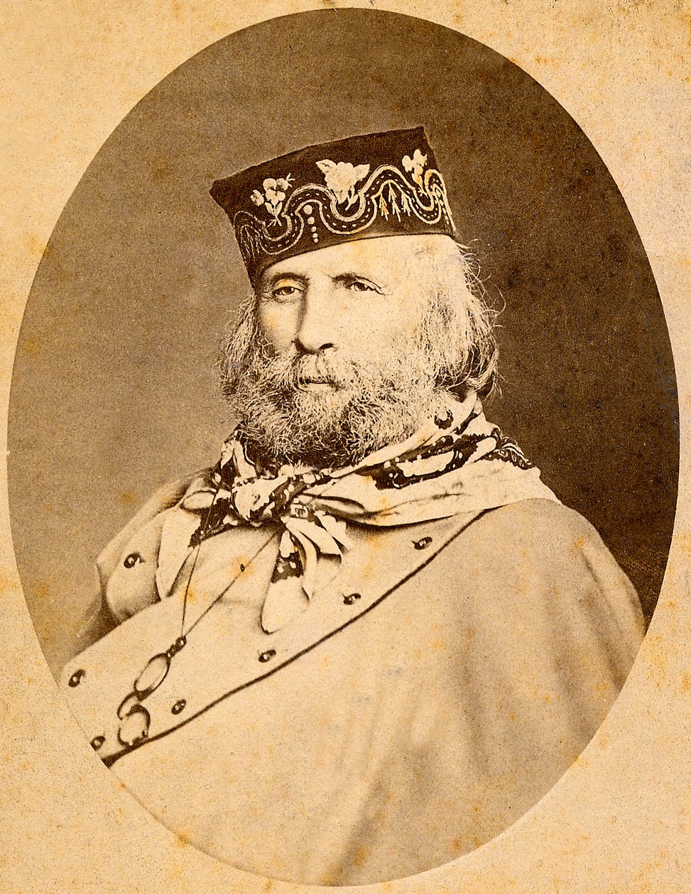 Porträtt av Giuseppe Garibaldi (1807-1882) 1875. av Unknown artist
