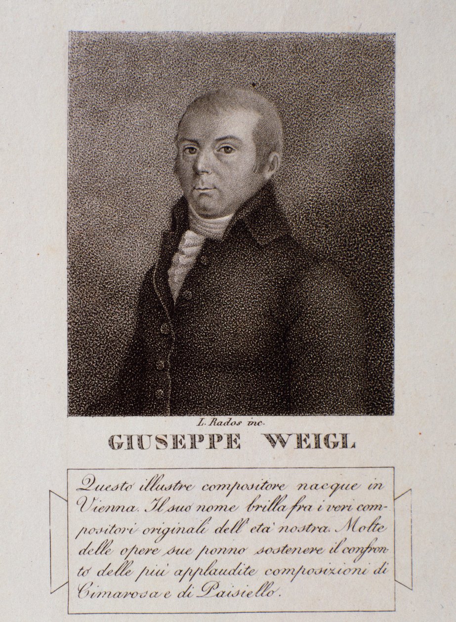 Porträtt av Joseph Weigl (gravyr av Unknown artist