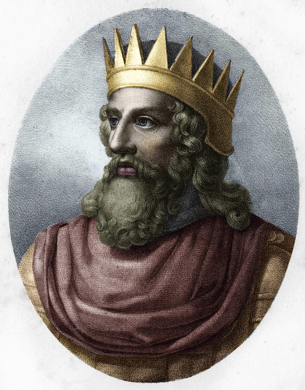 Porträtt av Merovech (v. 448-v. 458). av Unknown artist