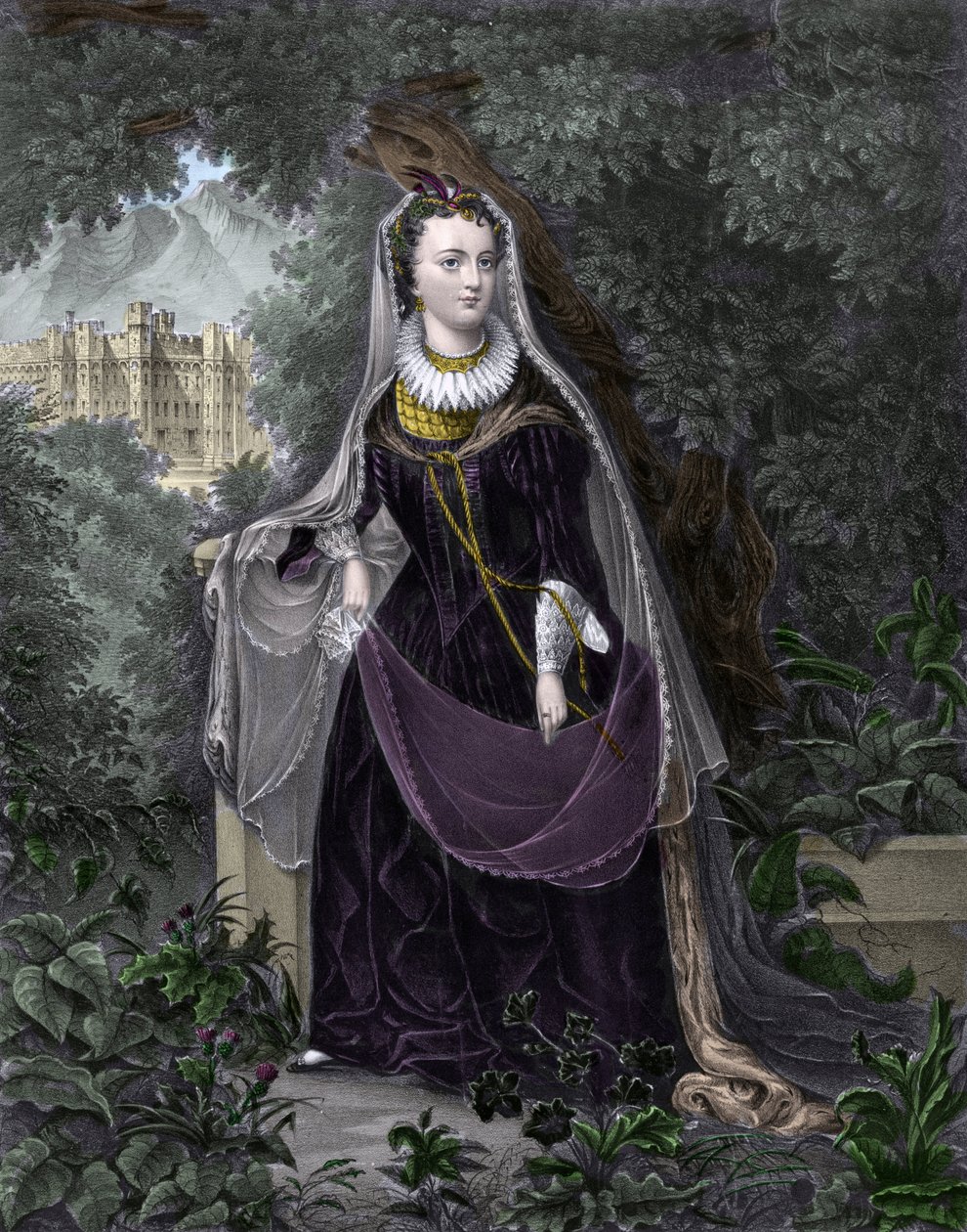 Porträtt av drottning Mary I Stuart av Unknown