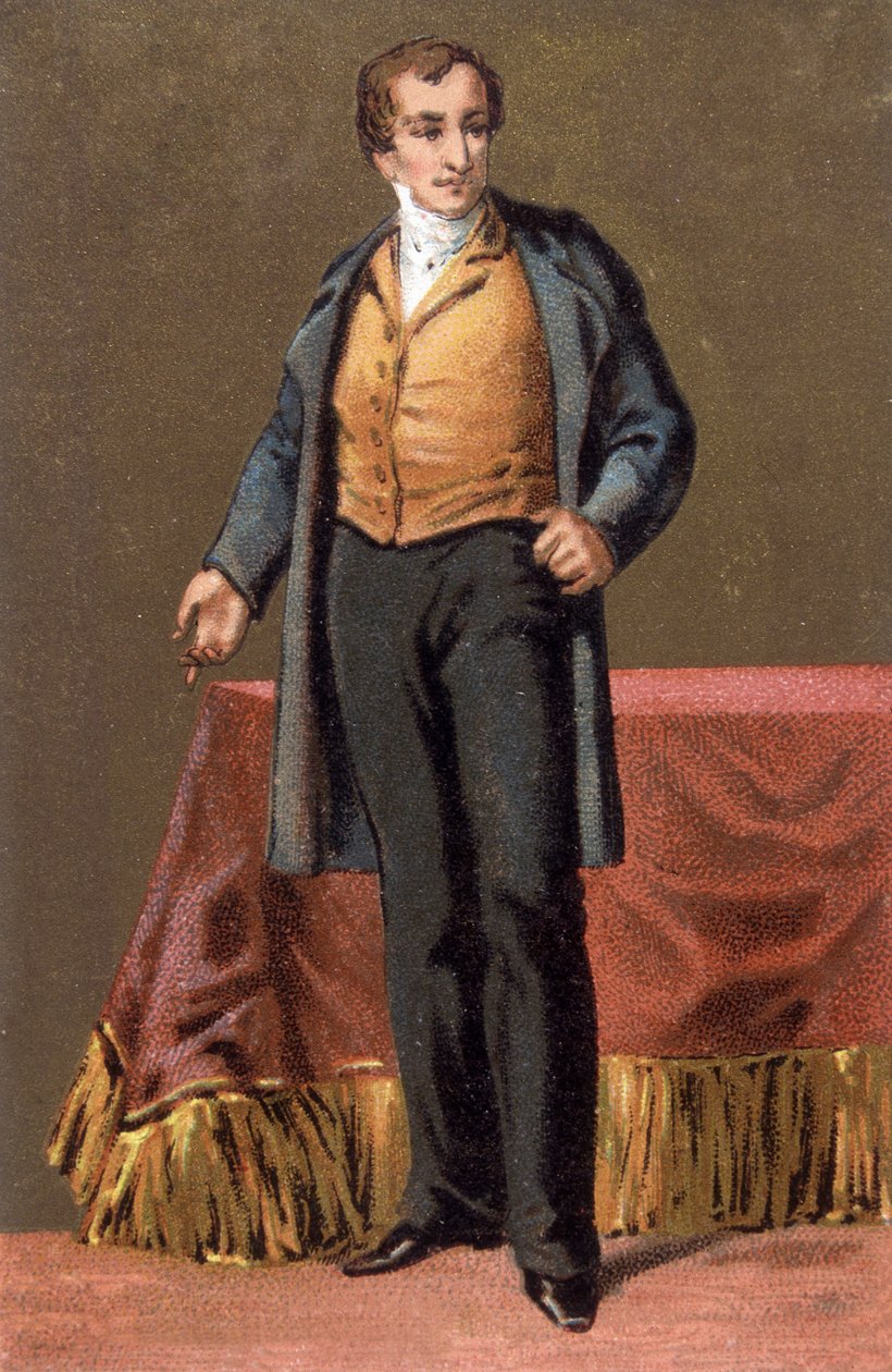 SIR ROBERT PEEL (1788-1850). engelsk statsman. av Unknown artist