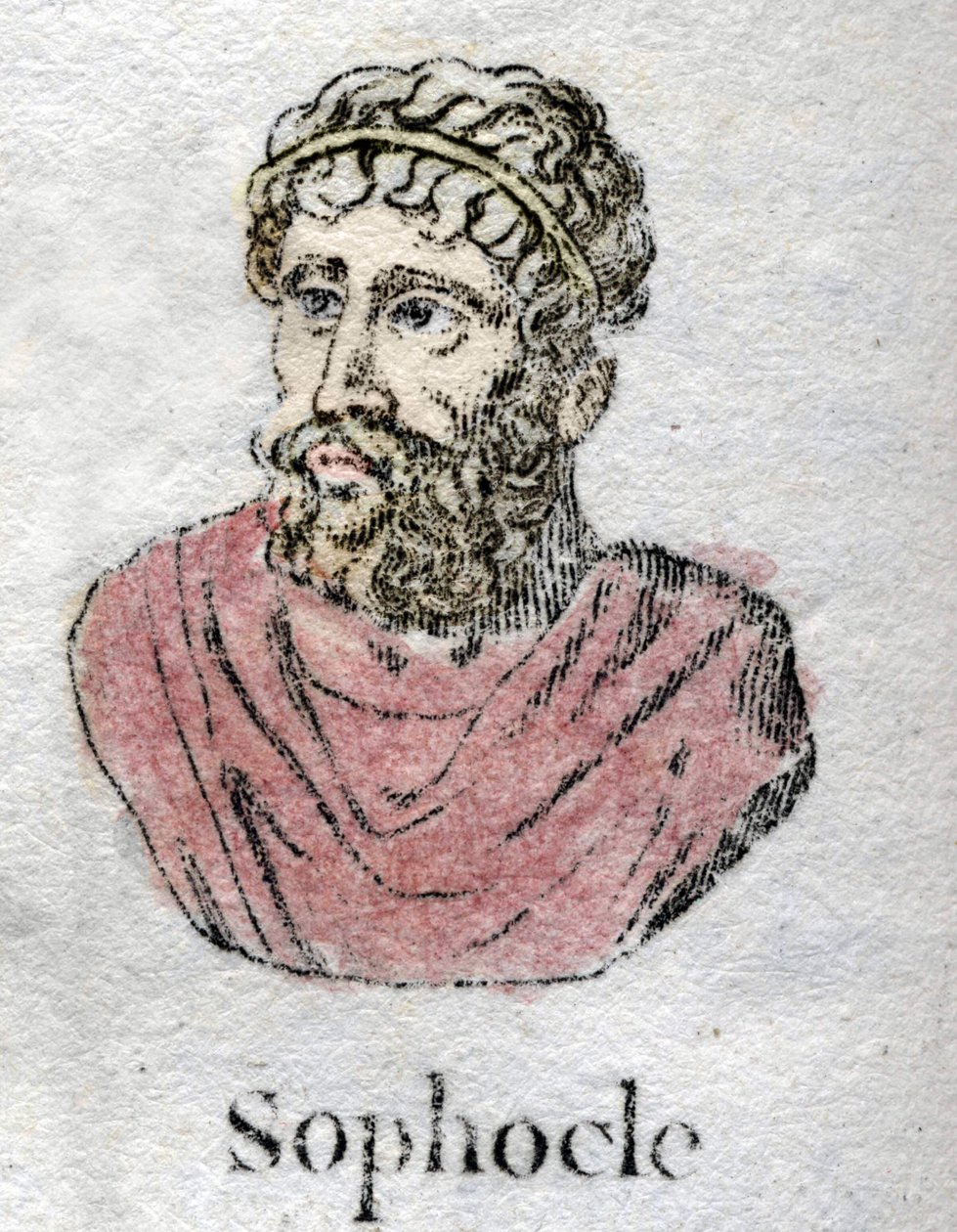 Sofokles (ca 496-406 f.Kr.), grekisk tragisk poet. av Unknown artist
