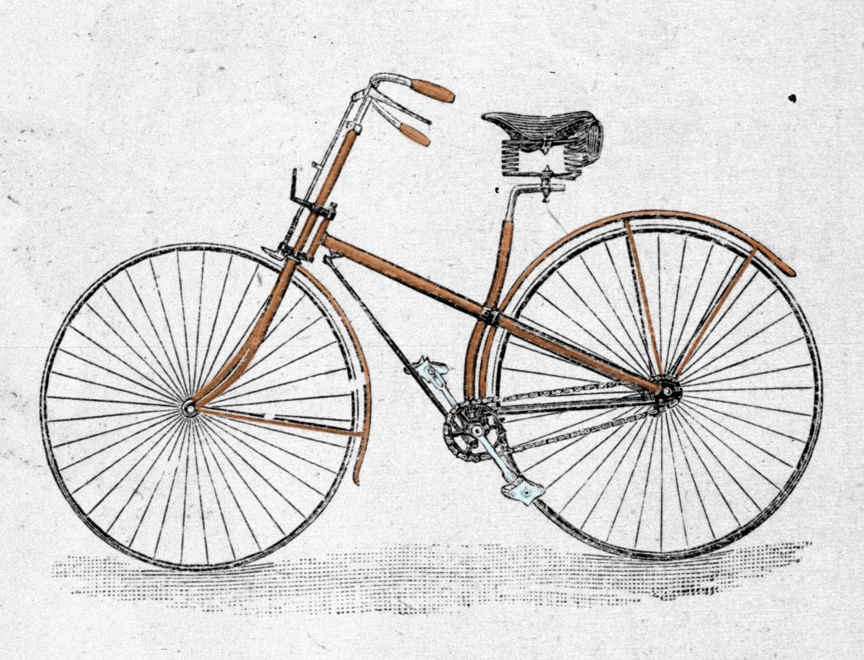 Rak kroppscykelmodell. av Unknown artist