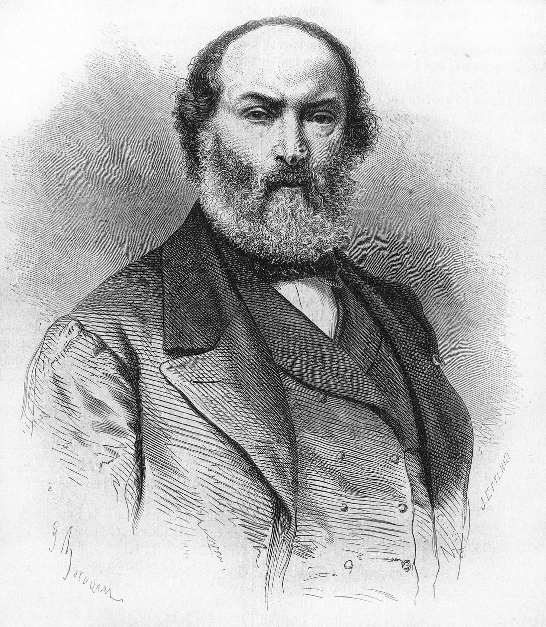 Théodore Rousseau (1812-1867), fransk målare. av Unknown artist