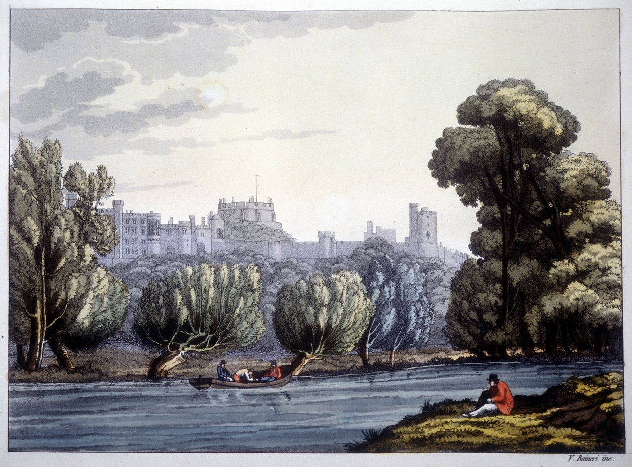 Windsor Castle på Themsen. av Unknown artist