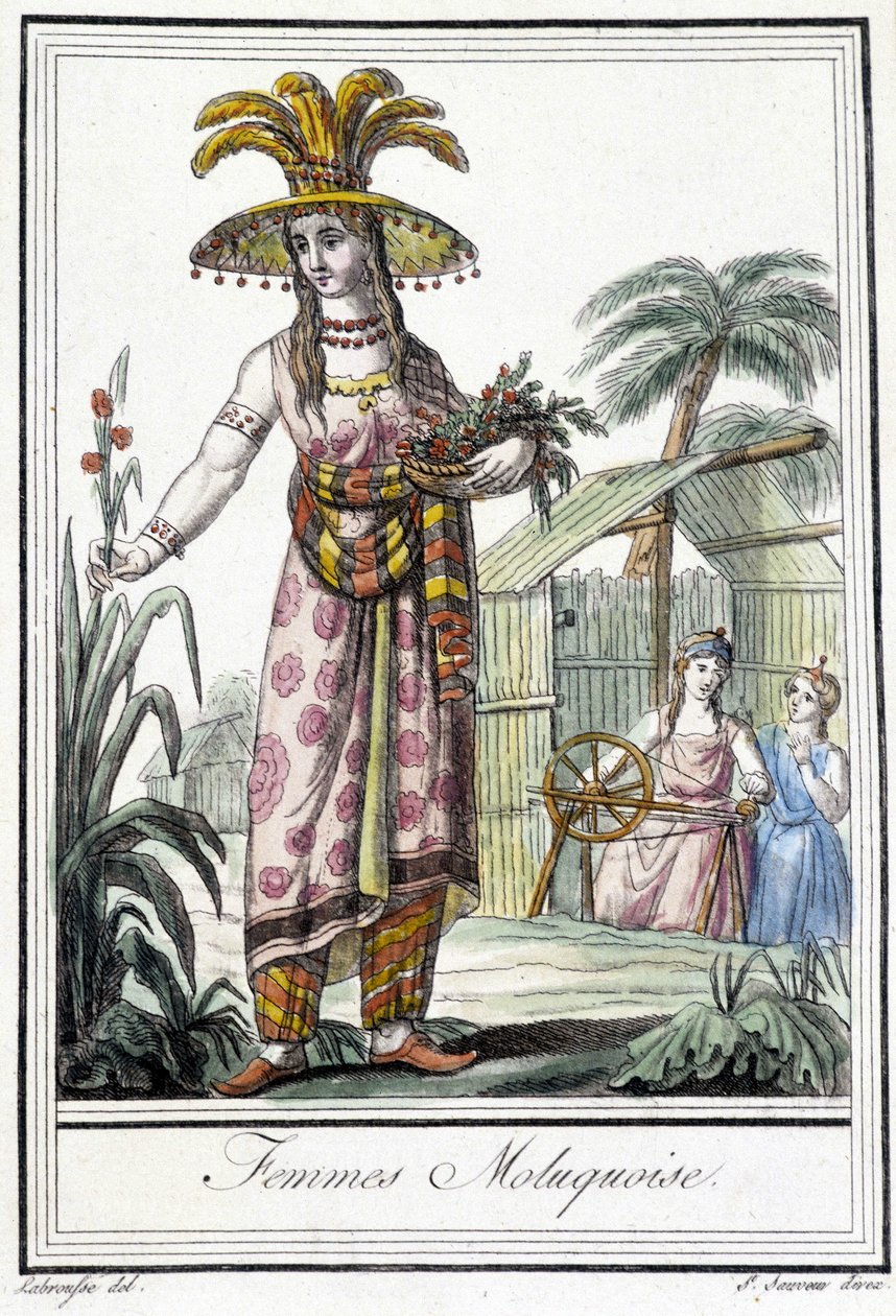 Kvinna från Moluckerna (Indonesien). av Unknown artist