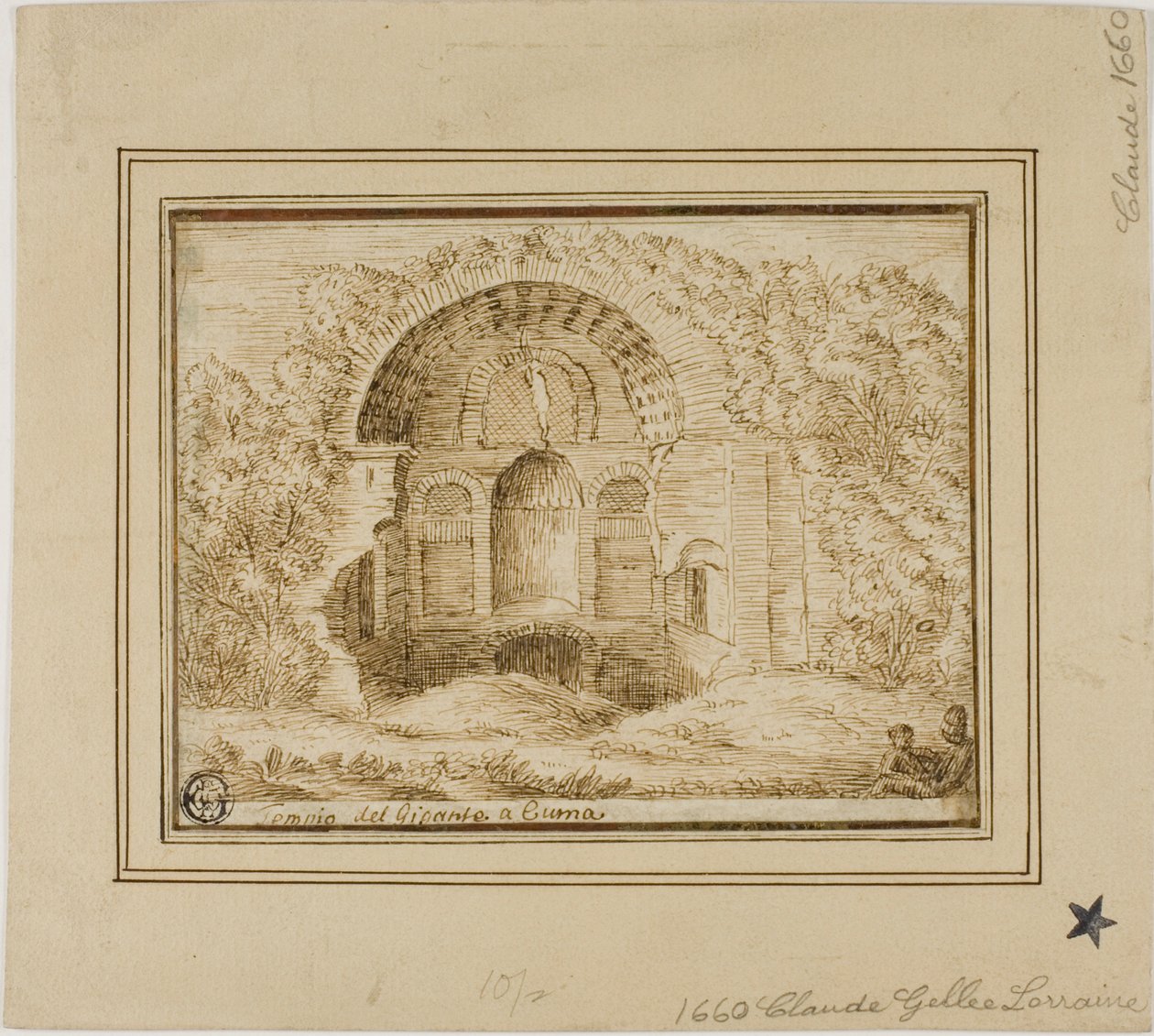 Jätte-templet vid Cumae av Unknown Italian