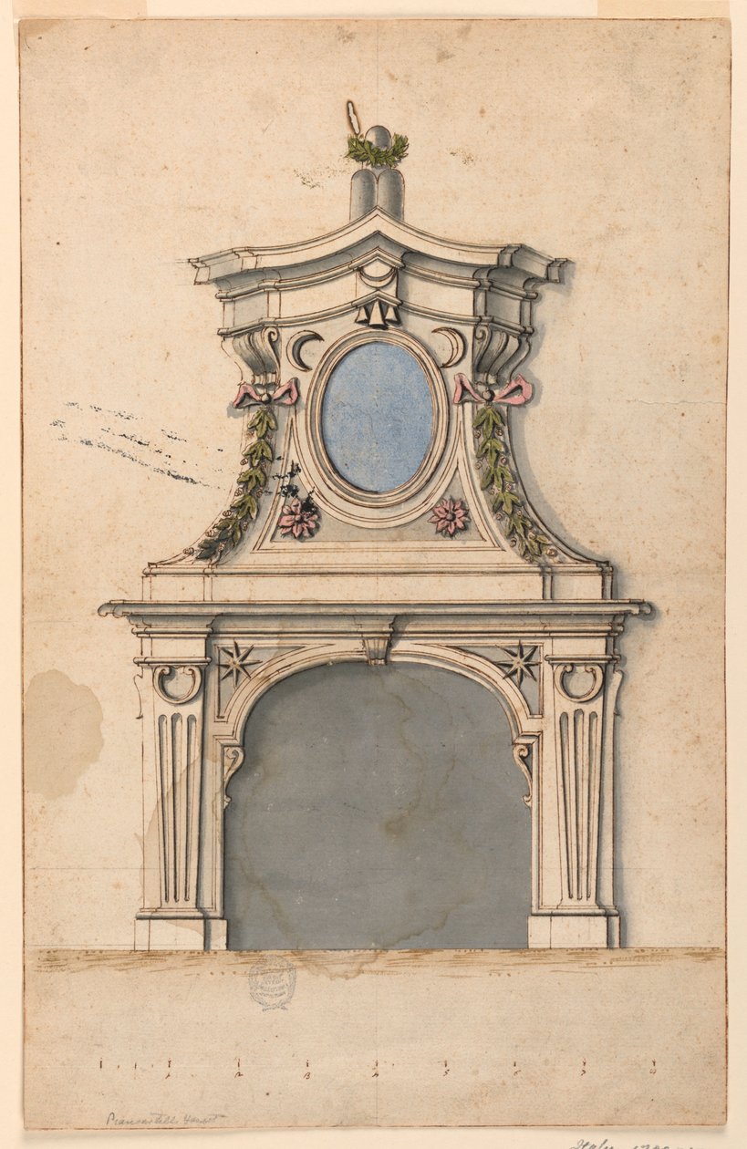 Design för en Mantelpiece av Unknown artist