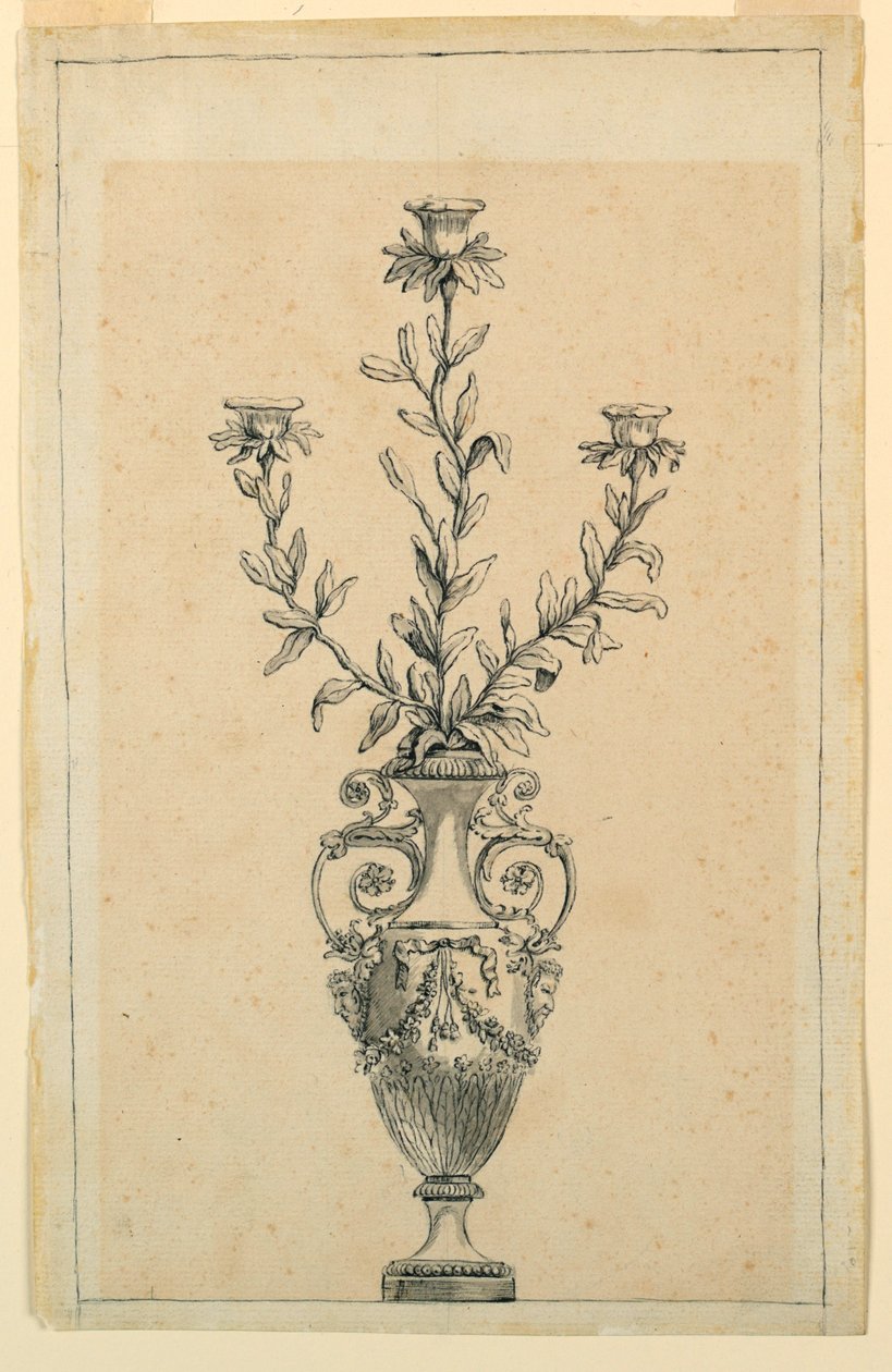 Design för en ljusstake av Unknown artist