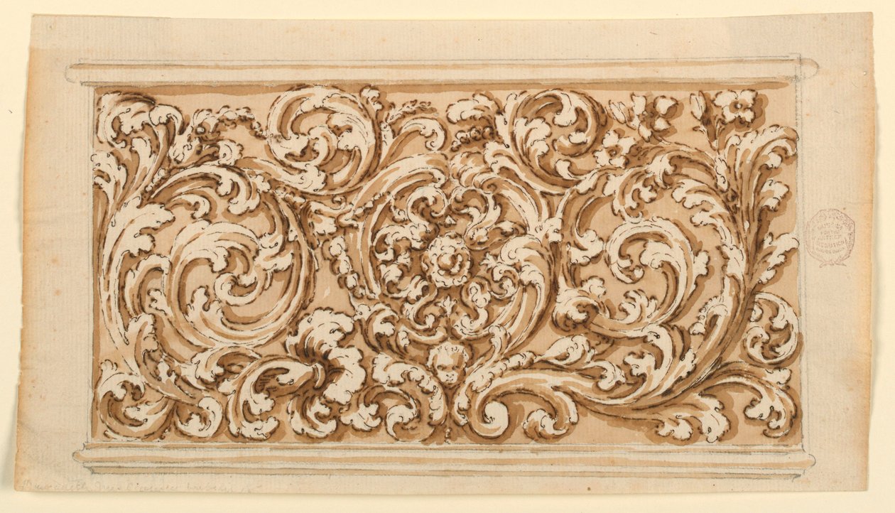 Design för en avlång panel av Unknown artist