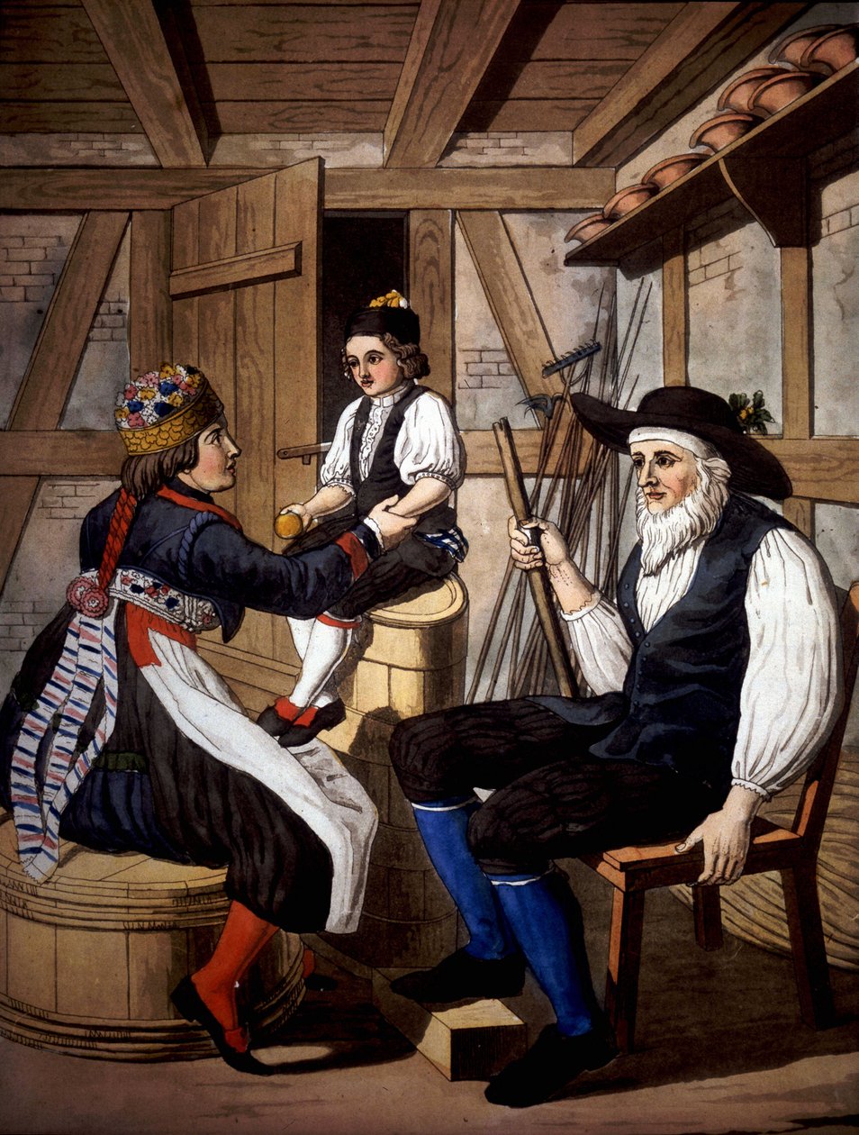 Första gemenskap av schweiziska kalvinister. 1800-talet. av Unknown artist