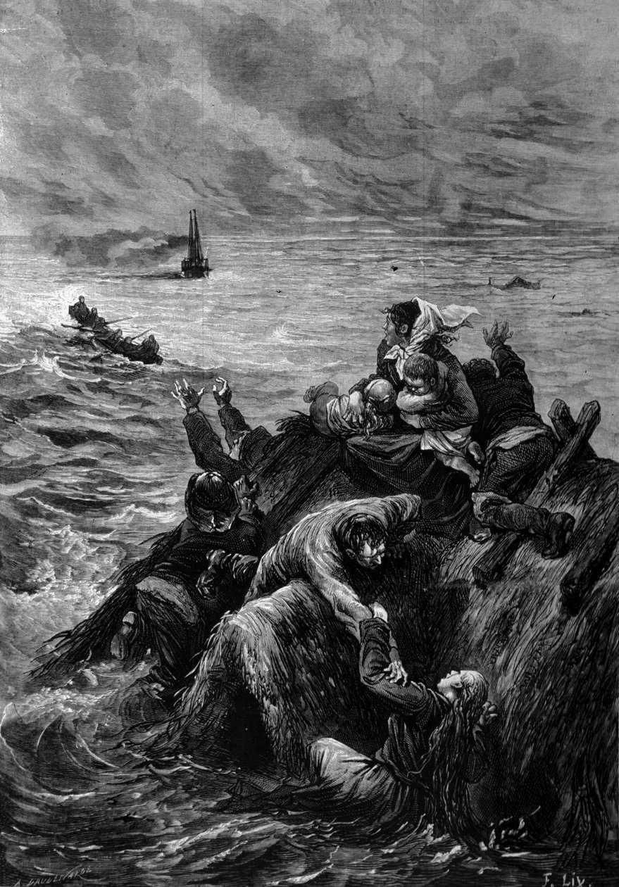 Översvämning av Danmark 1871. av Unknown artist