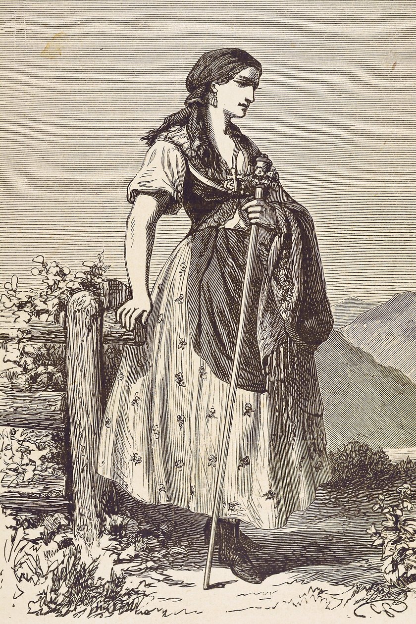Moravia kvinna av Unknown artist