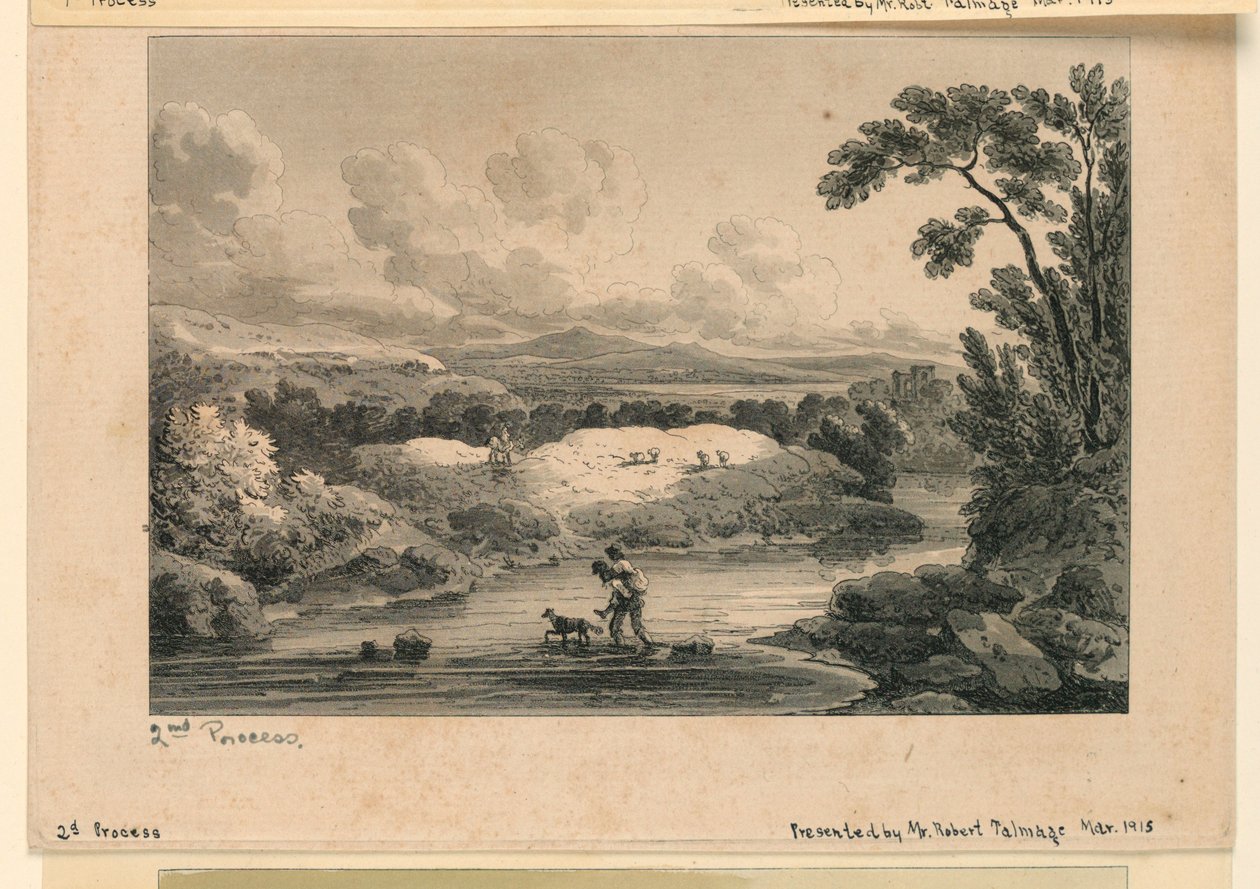 Pastoral scen, 2:a processen av Unknown artist