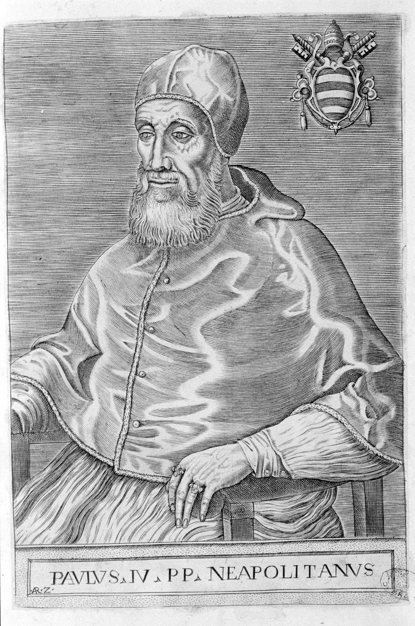 Paulus IV (1476 - 1559). av Unknown artist